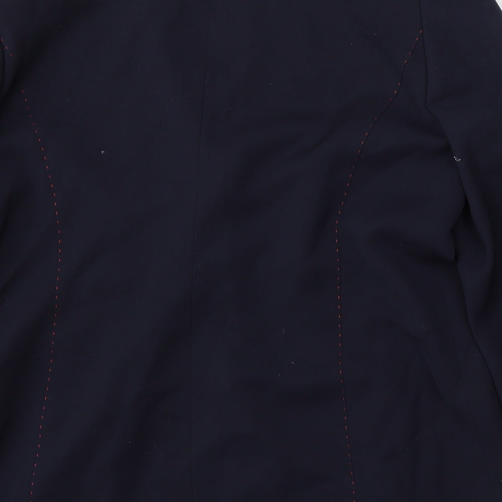 Country Casuals Womens Blue Wool Jacket Suit Size 16