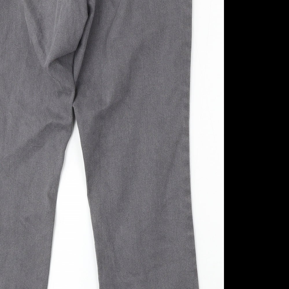 Maine Womens Grey Cotton Bootcut Jeans Size 16 L29 in Regular Button