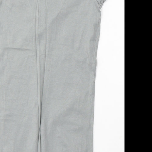 New Look Womens Grey V-Neck Cotton Pullover Jumper Size 8