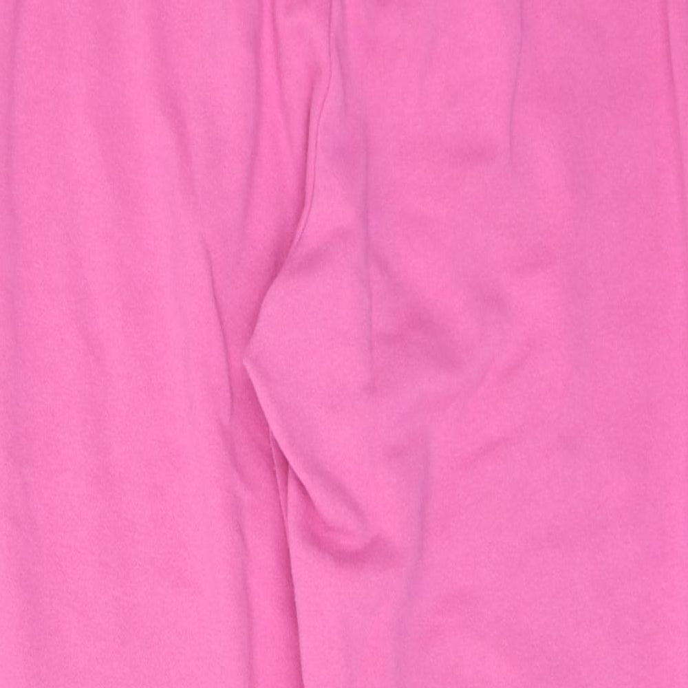 H&M Womens Pink Geometric Cotton Jogger Trousers Size M L25 in Regular - Nirvana