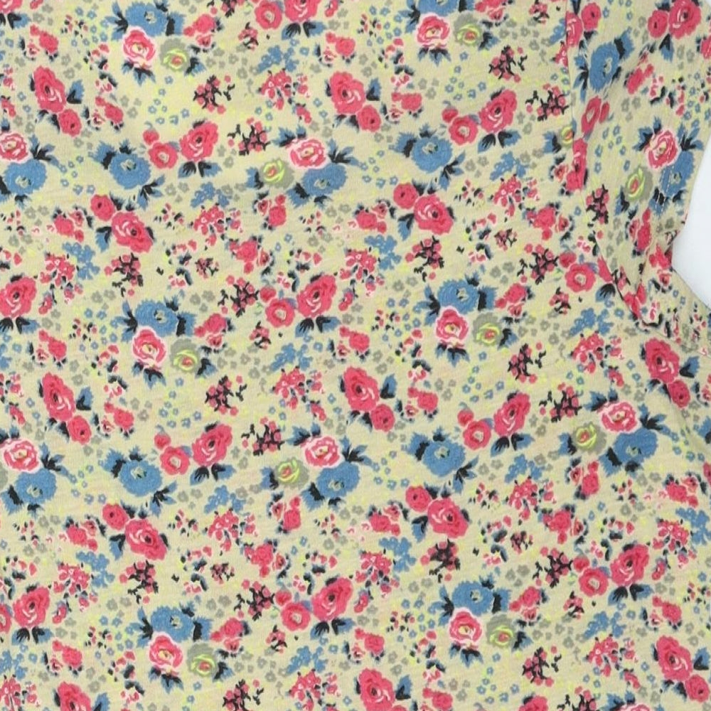 NEXT Womens Multicoloured Floral Polyester Basic T-Shirt Size 14 Round Neck - Lightning Bolt