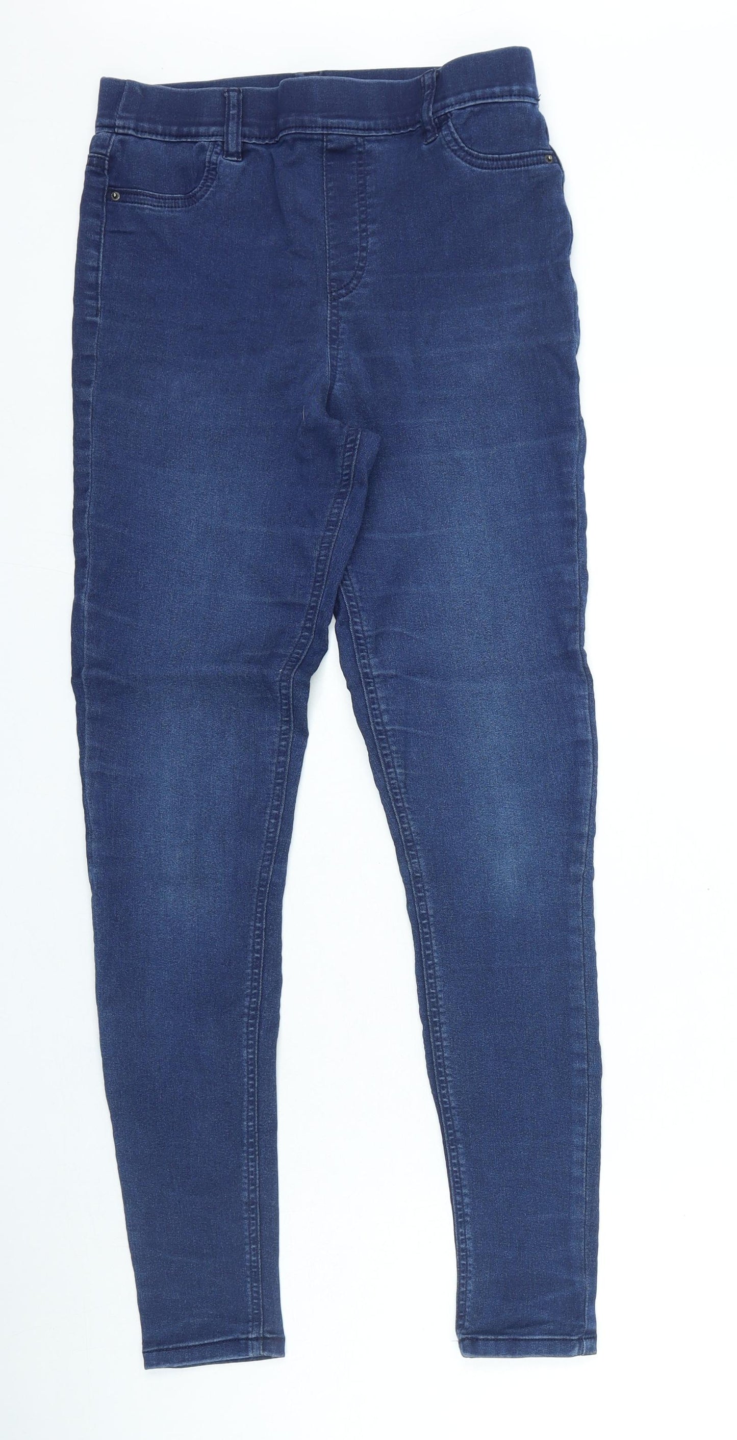 F&F Womens Blue Cotton Jegging Jeans Size 10 L28 in Regular
