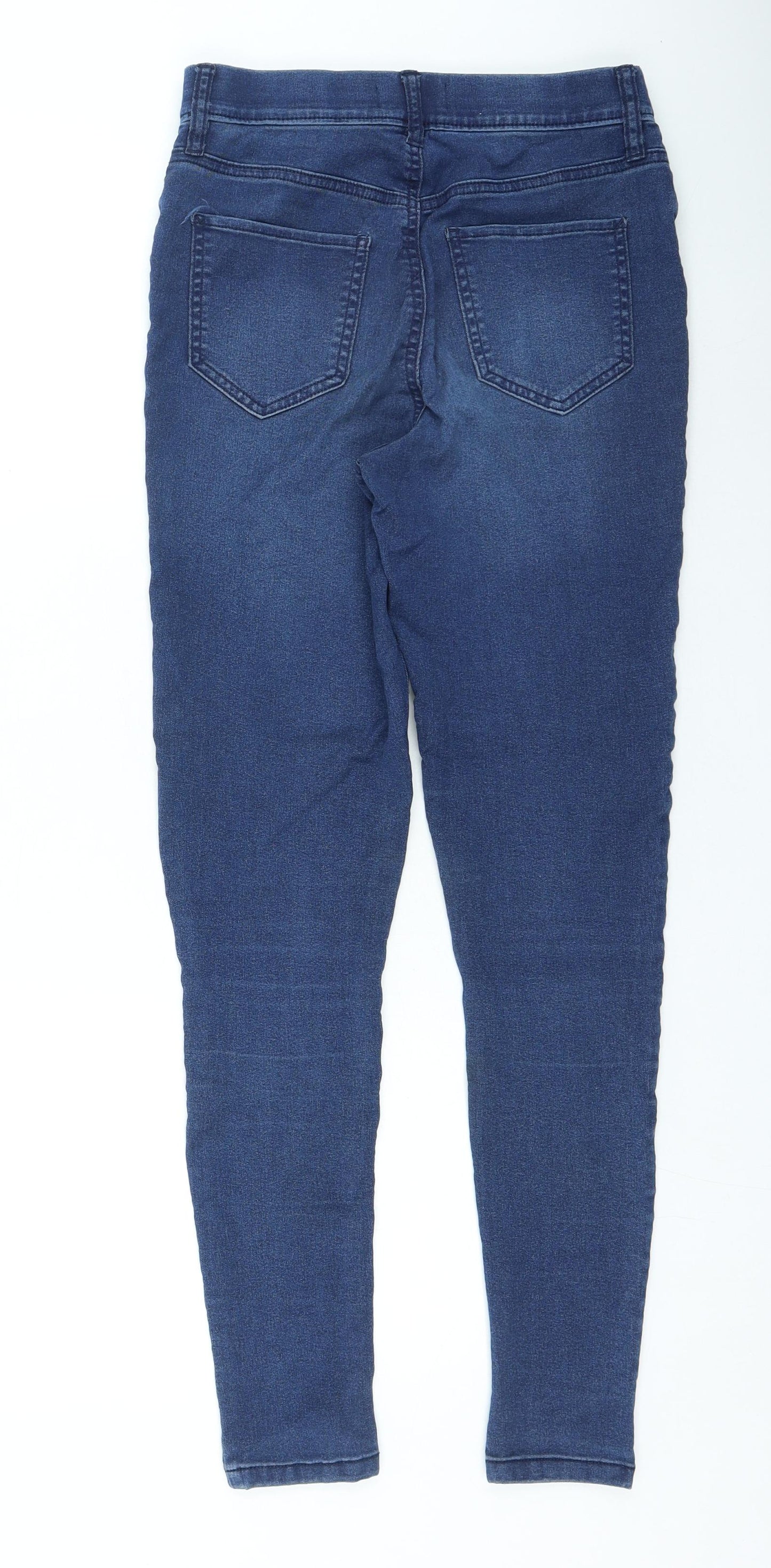 F&F Womens Blue Cotton Jegging Jeans Size 10 L26 in Regular