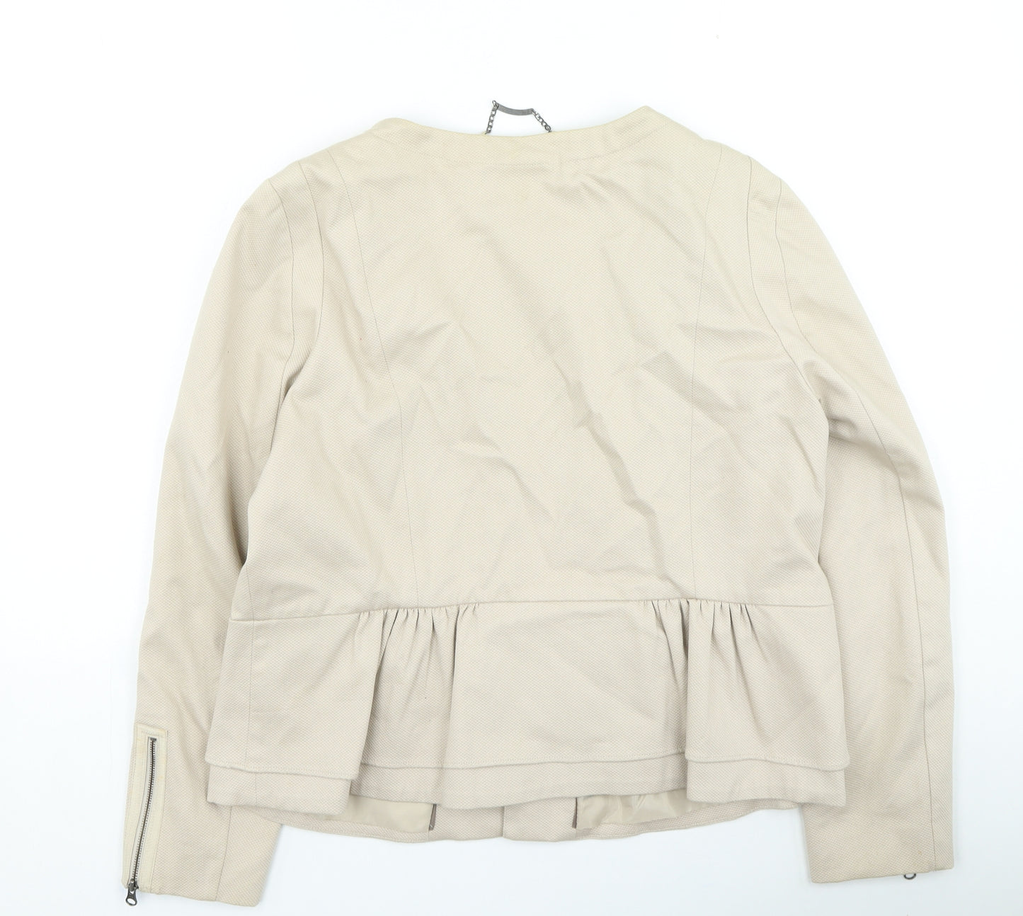 Mint Velvet Womens Beige Jacket Size 18 Zip