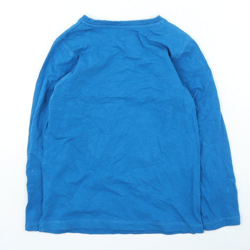urban dept Boys Blue Geometric Cotton Basic Casual Size 7 Years Round Neck Pullover - Next Level Skills