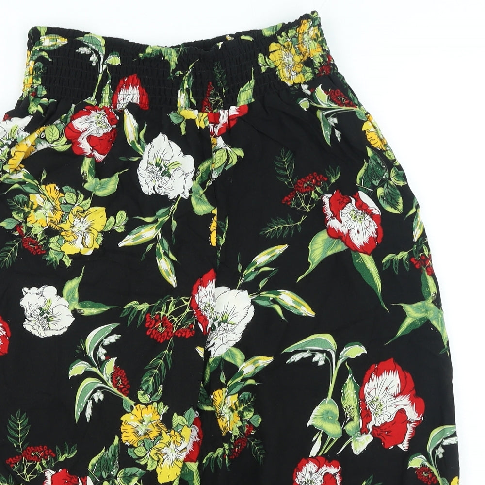 bpc Womens Multicoloured Floral Viscose Bloomer Trousers Size 12 L24 in Regular