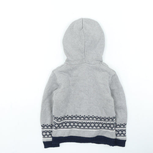mini bol Boys Grey Geometric Jacket Size 3 Years Zip