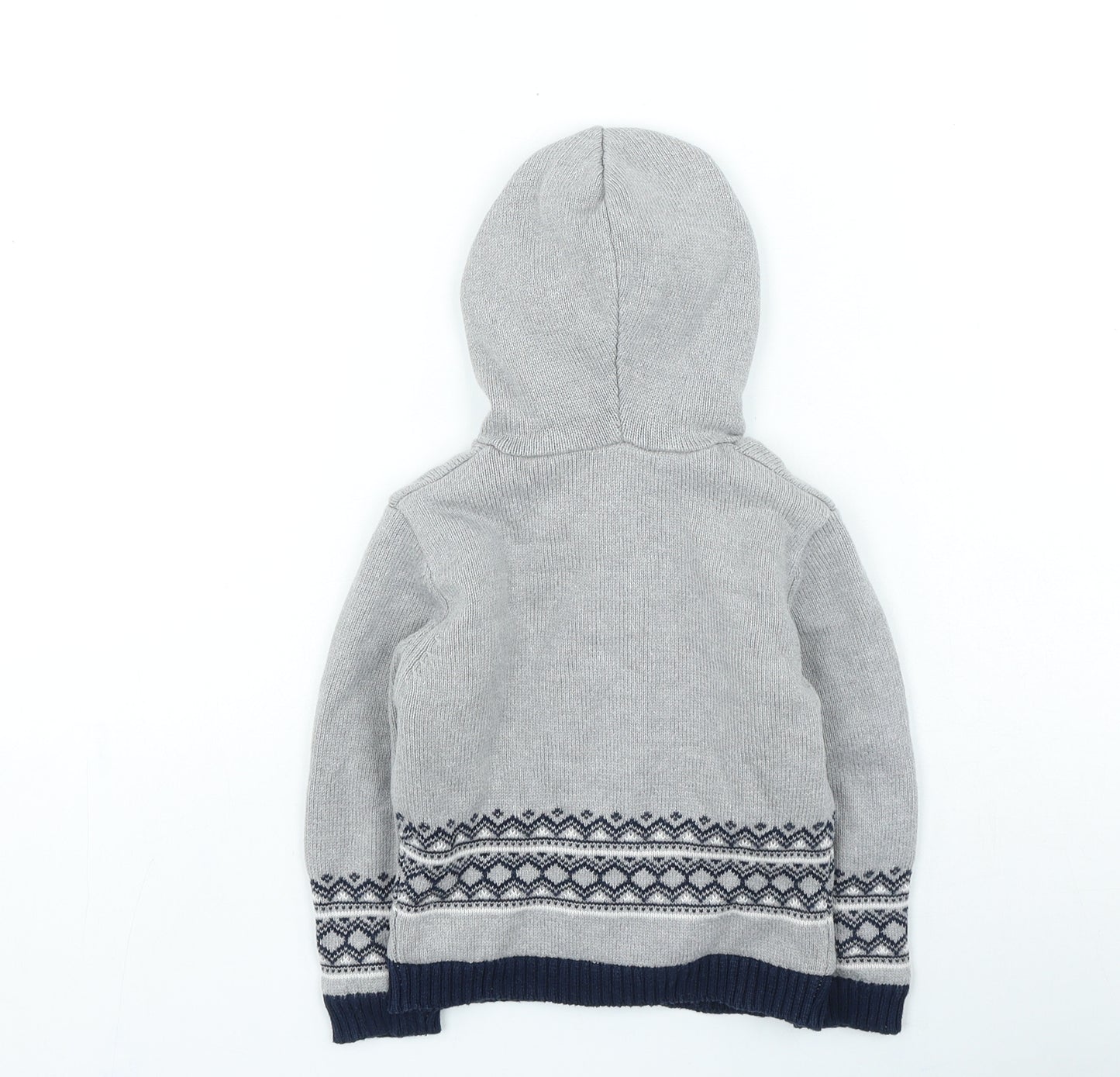 mini bol Boys Grey Geometric Jacket Size 3 Years Zip