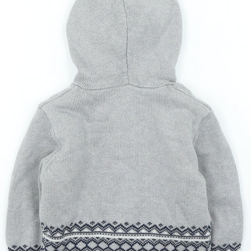 mini bol Boys Grey Geometric Jacket Size 3 Years Zip