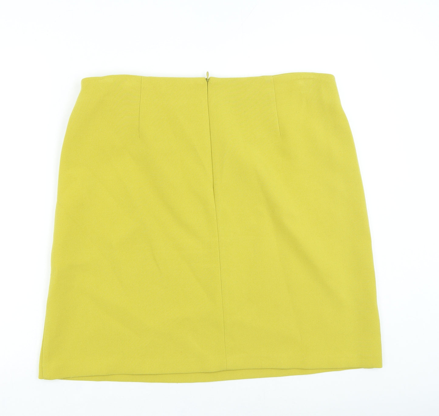 Gallery Womens Green Polyester A-Line Skirt Size 16 Zip