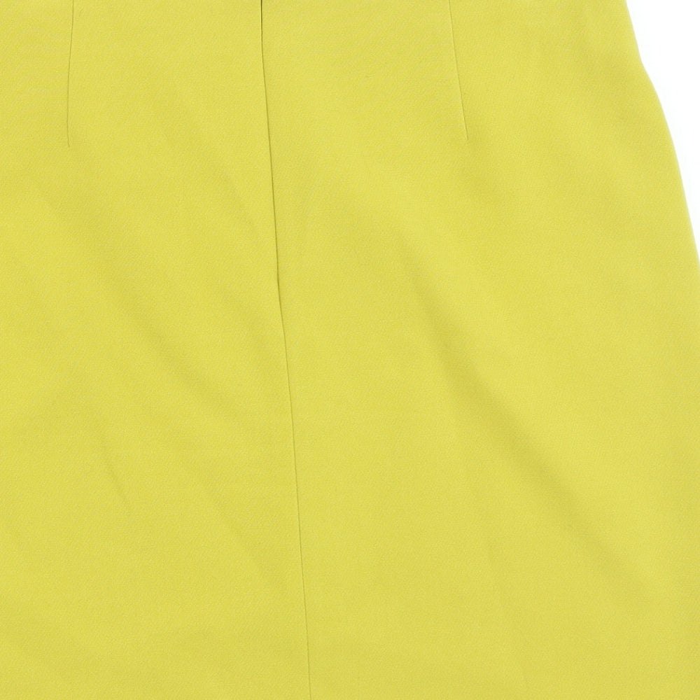Gallery Womens Green Polyester A-Line Skirt Size 16 Zip