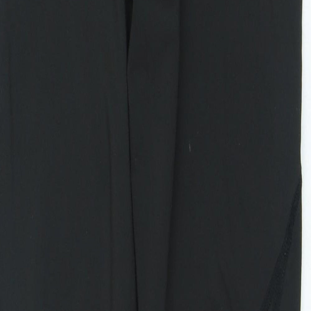 Preworn Womens Black Polyester Pedal Pusher Leggings Size S L25 in