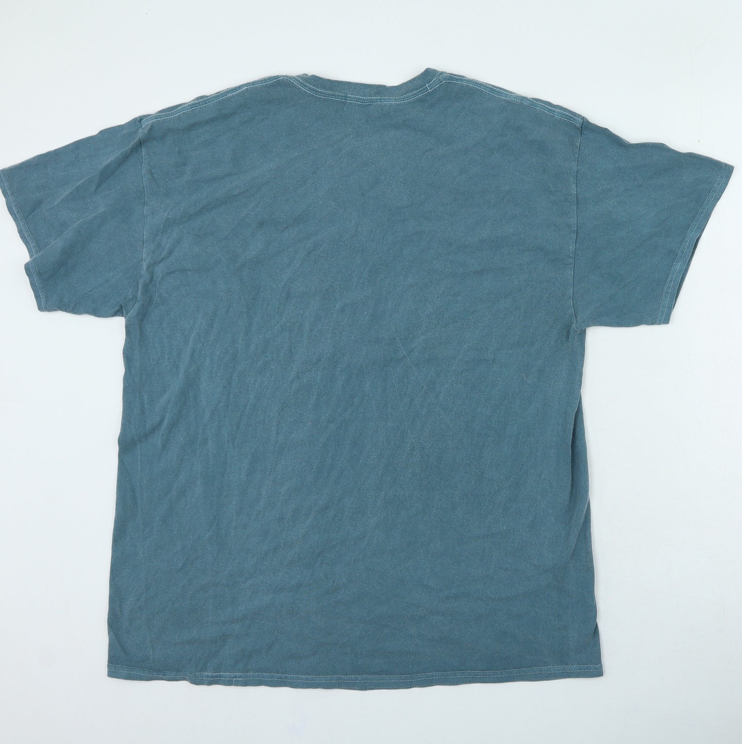 Topman Mens Green Cotton T-Shirt Size M Round Neck - earth