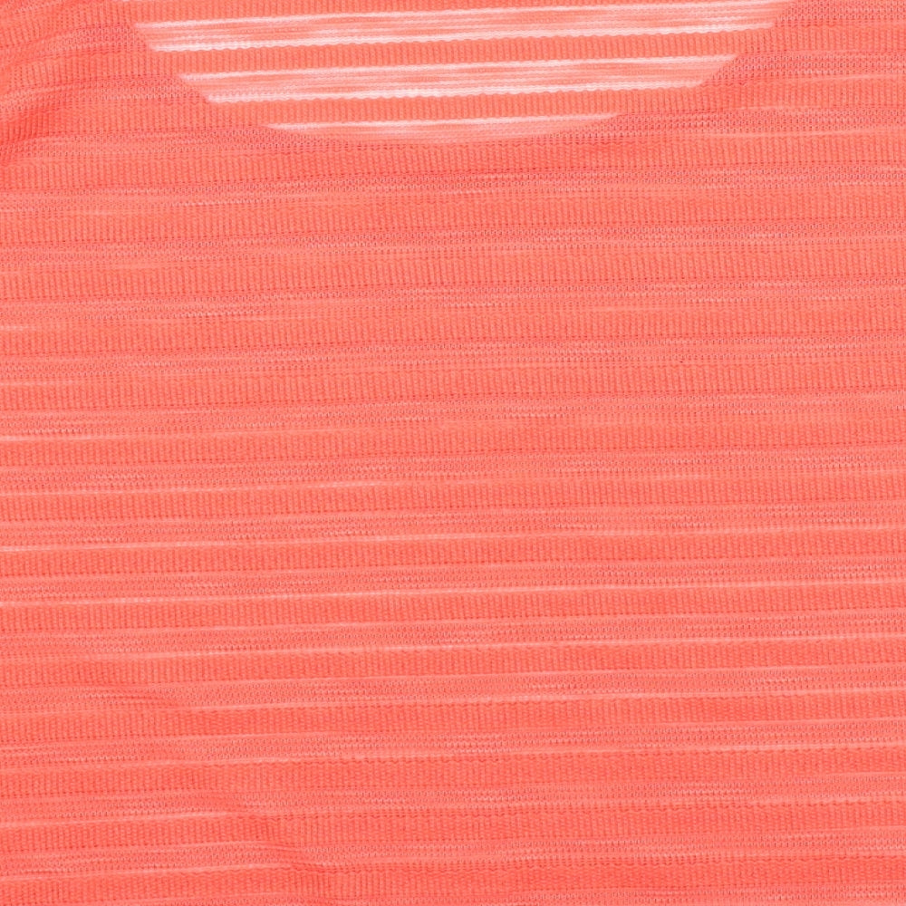 NEXT Womens Orange Polyester Basic Blouse Size 14 Round Neck