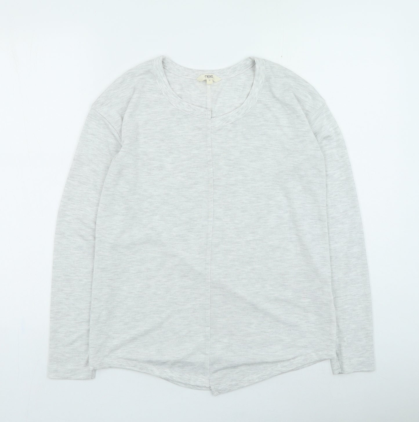 NEXT Womens Grey Round Neck Viscose Pullover Jumper Size 12