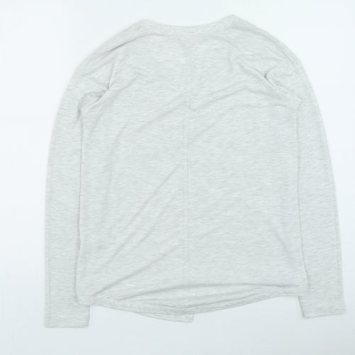 NEXT Womens Grey Round Neck Viscose Pullover Jumper Size 12