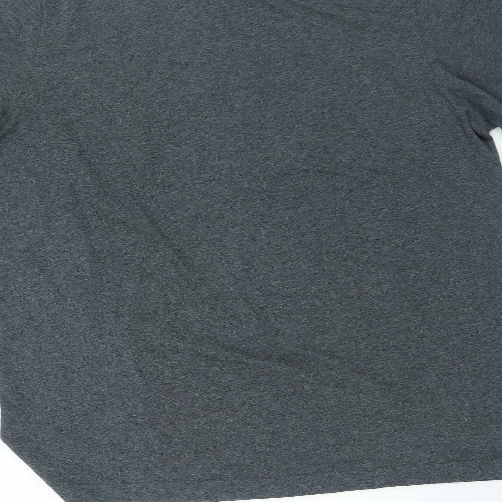 Pretty Green Mens Grey Cotton T-Shirt Size 2XL Collared