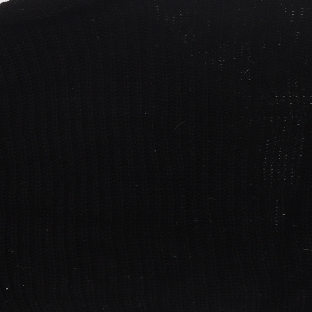 Boohoo Womens Black V-Neck Acrylic Cardigan Jumper Size M