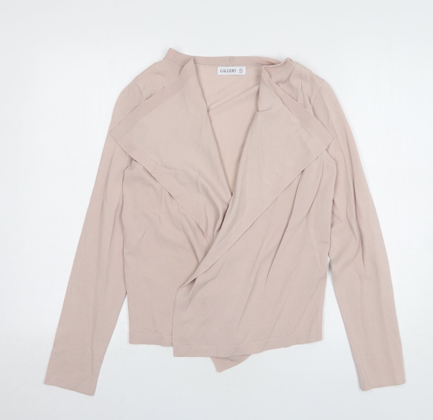 Gallery Womens Pink V-Neck Viscose Cardigan Jumper Size M