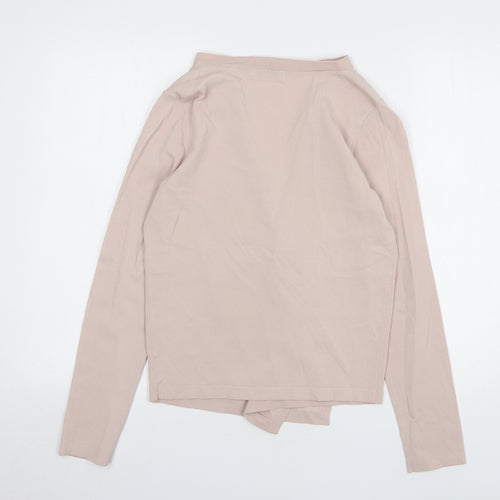 Gallery Womens Pink V-Neck Viscose Cardigan Jumper Size M