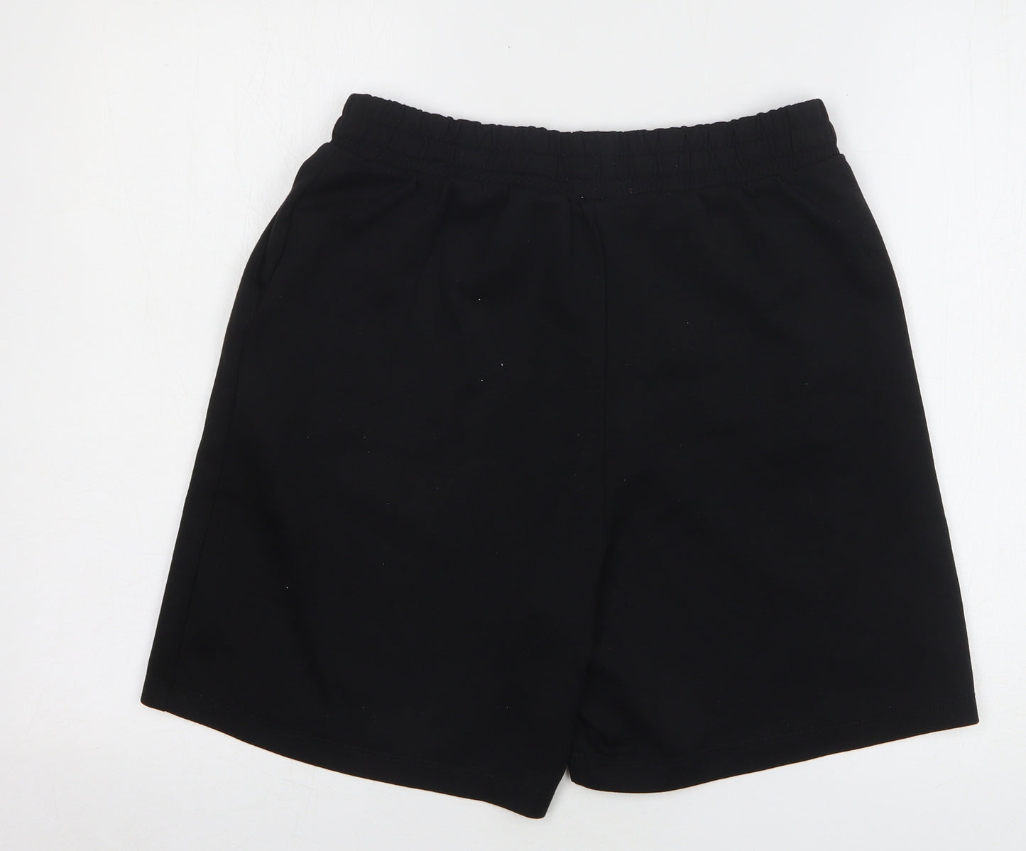 Papaya Womens Black Polyester Sweat Shorts Size M L8 in Regular Drawstring