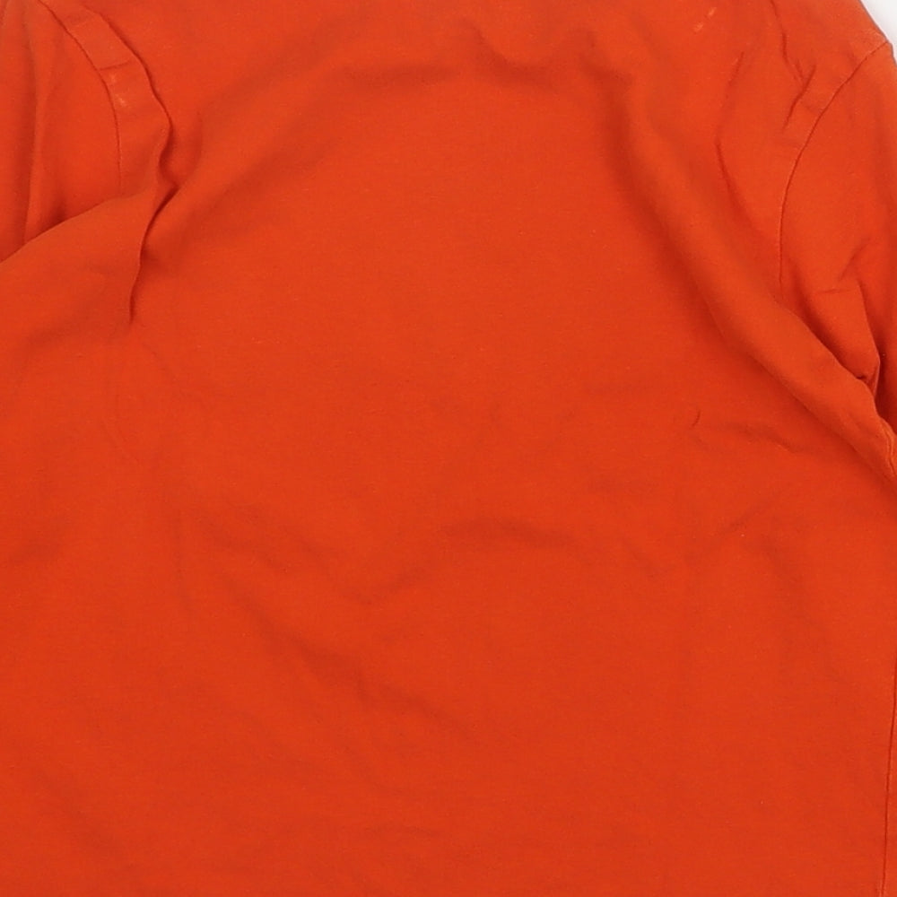 Primark Boys Orange Cotton Basic T-Shirt Size 5-6 Years Round Neck Pullover - Off-Road Truck