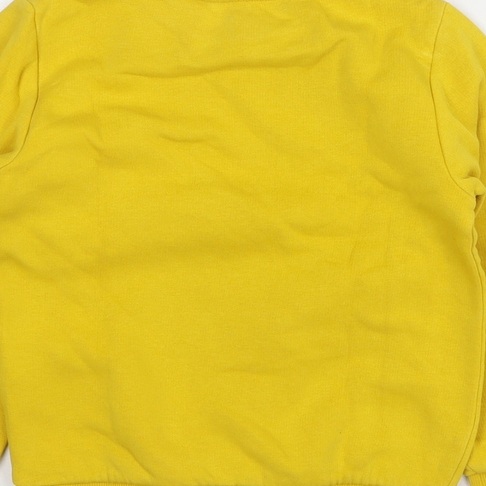 Marks and Spencer Boys Yellow Cotton Pullover Sweatshirt Size 5-6 Years Pullover - Racecar