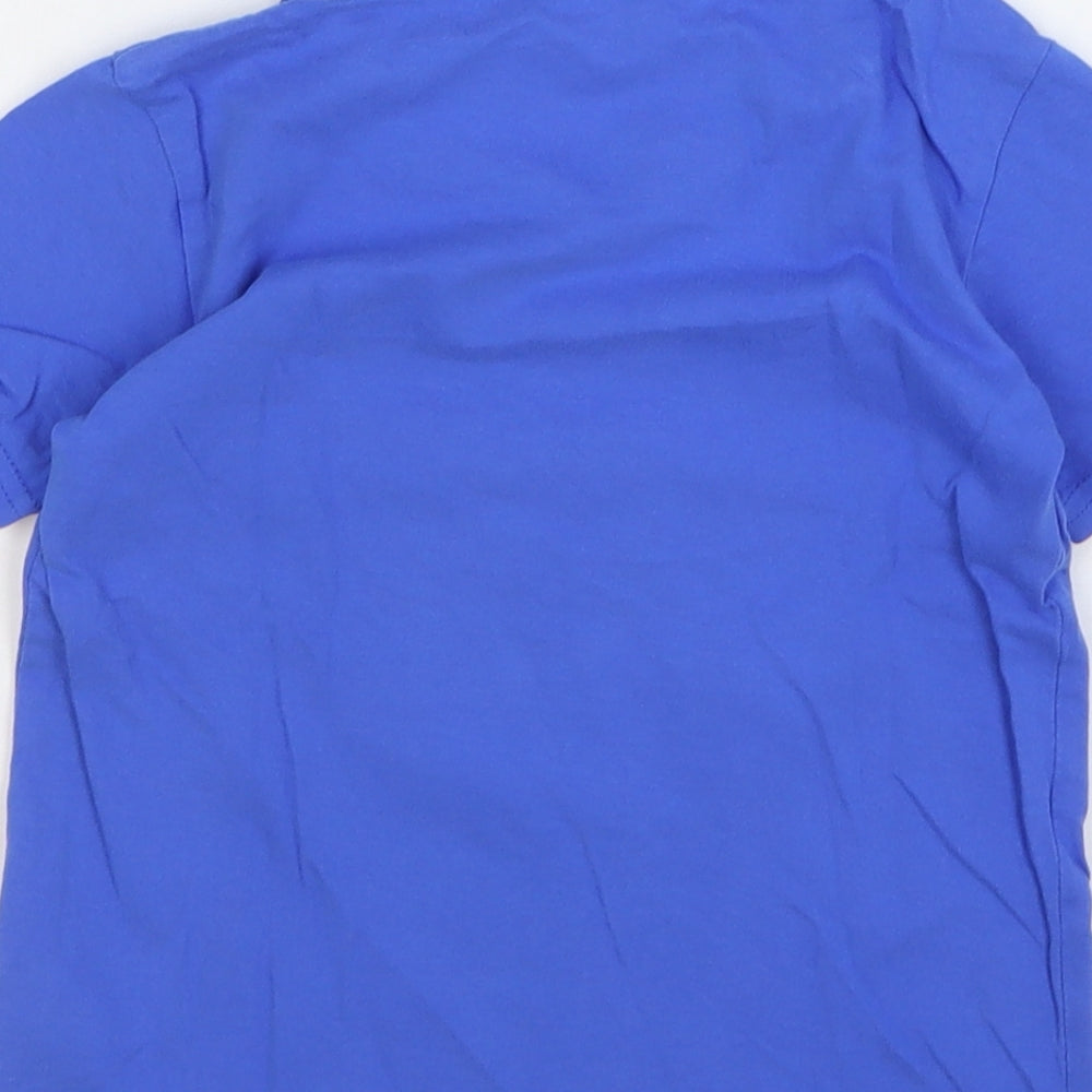 Dunnes Stores Boys Blue Cotton Basic T-Shirt Size 5 Years Round Neck Pullover - Motorbike
