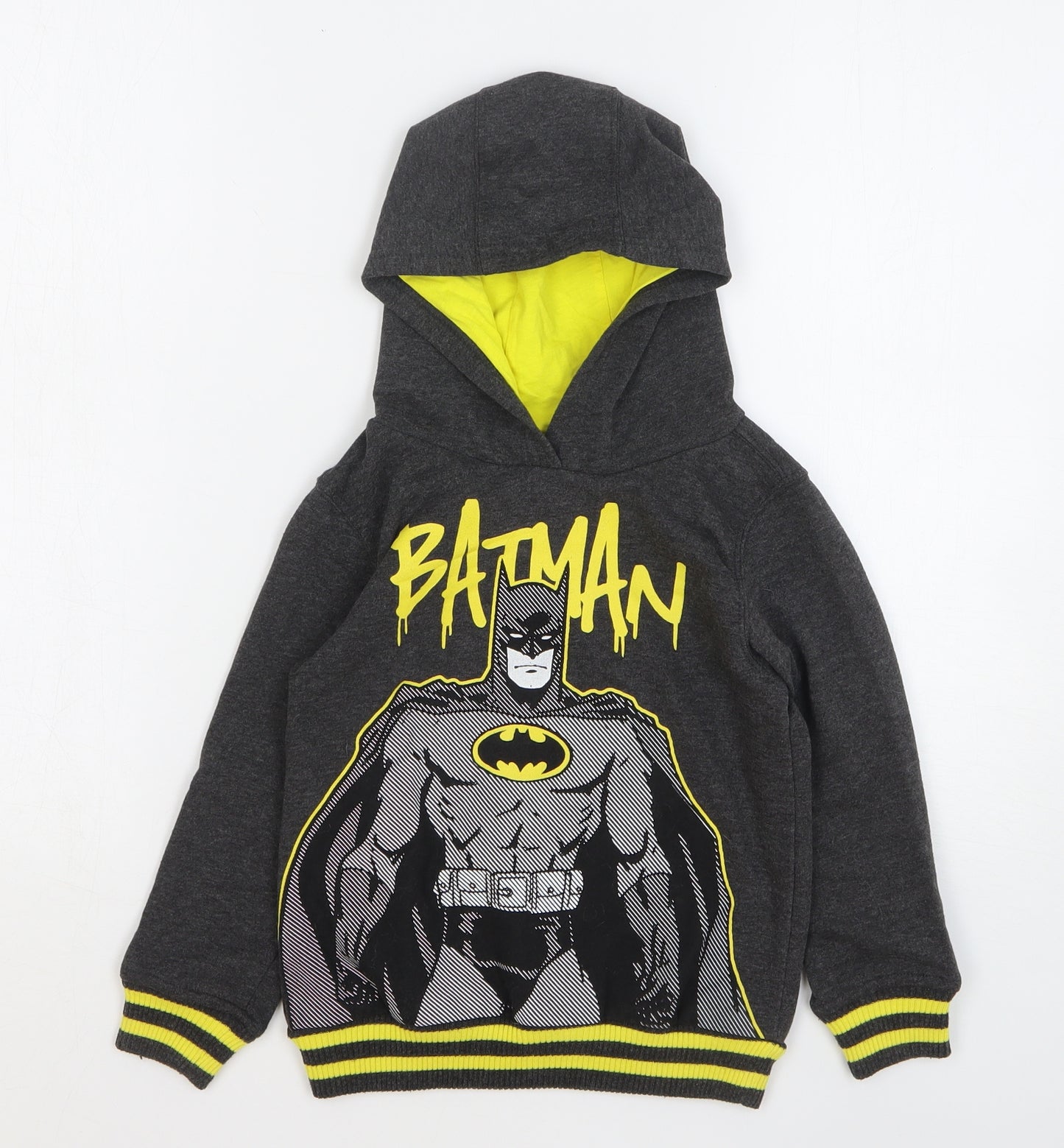 Dunnes Stores Boys Grey Cotton Pullover Hoodie Size 5-6 Years - Batman