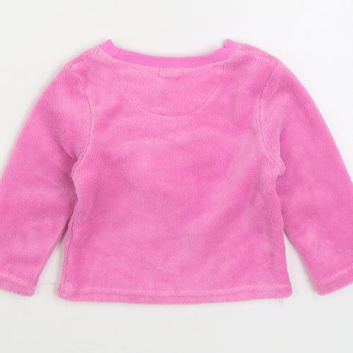 Crafted Girls Pink Solid Polyester Cami Pyjama Top Size 12-18 Months Pullover - Cat Lounge Top
