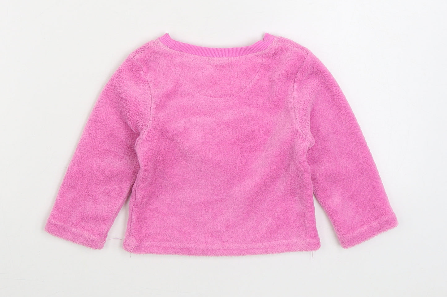 Crafted Girls Pink Solid Polyester Cami Pyjama Top Size 12-18 Months Pullover - Cat Lounge Top