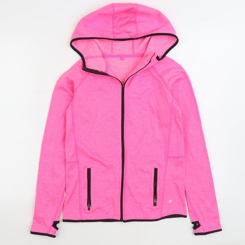 Work Out Womens Pink Jacket Size 8 Zip