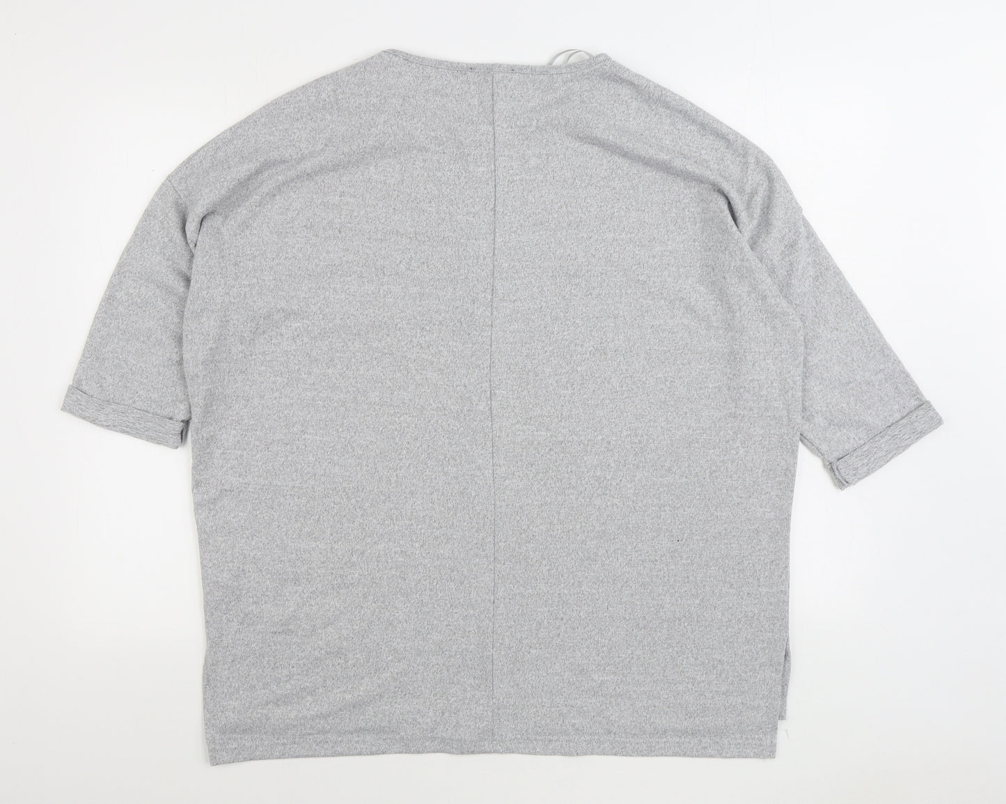 New Look Womens Grey Polyester Pullover Sweatshirt Size M Pullover