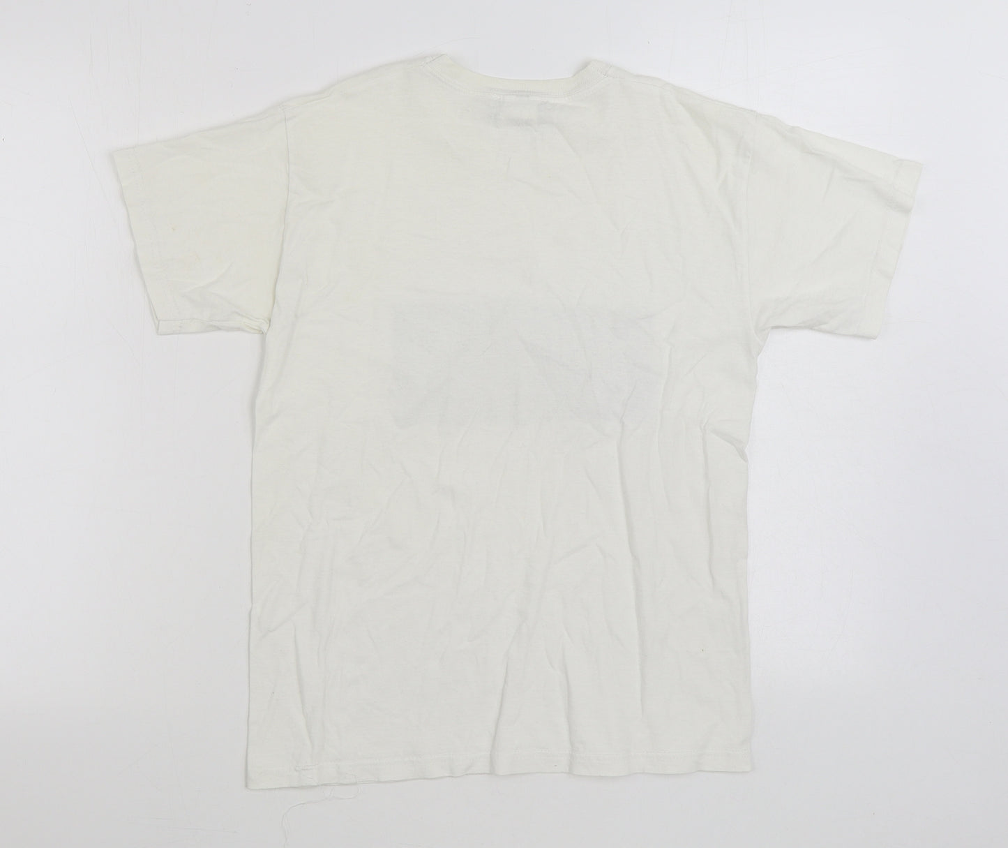 Love Girls White 100% Cotton Basic T-Shirt Size S Round Neck Pullover - Queen