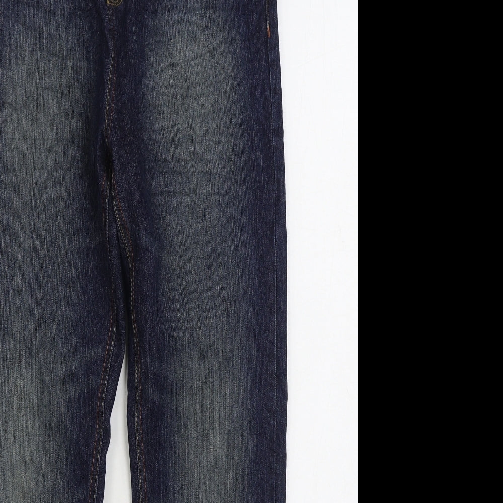 NEXT Boys Blue Cotton Straight Jeans Size 13 Years Regular Zip