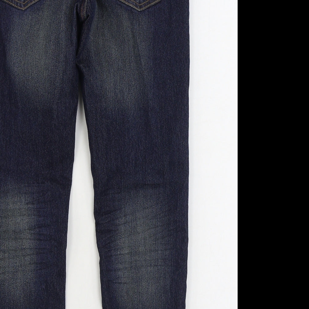 NEXT Boys Blue Cotton Straight Jeans Size 13 Years Regular Zip