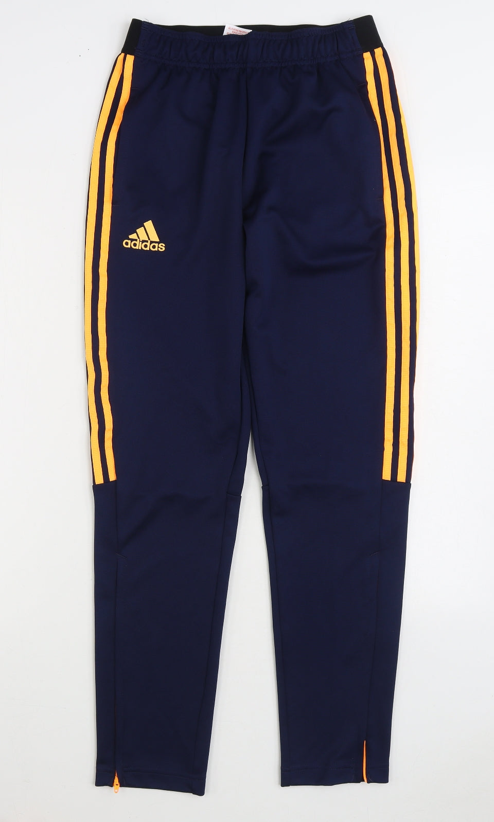 adidas Boys Blue Polyester Jogger Trousers Size 13-14 Years Regular Drawstring