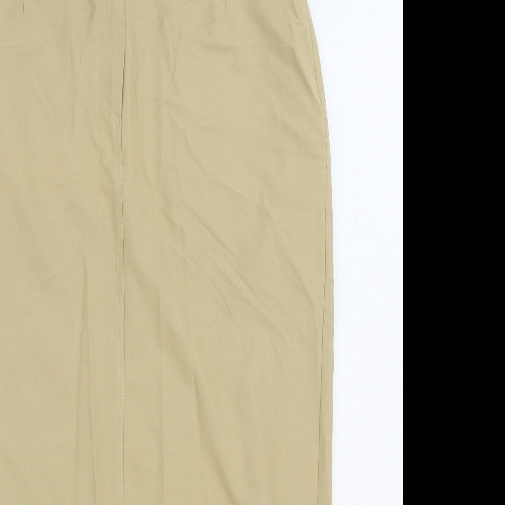 Steilmann Womens Beige Polyester Straight & Pencil Skirt Size 12 Zip