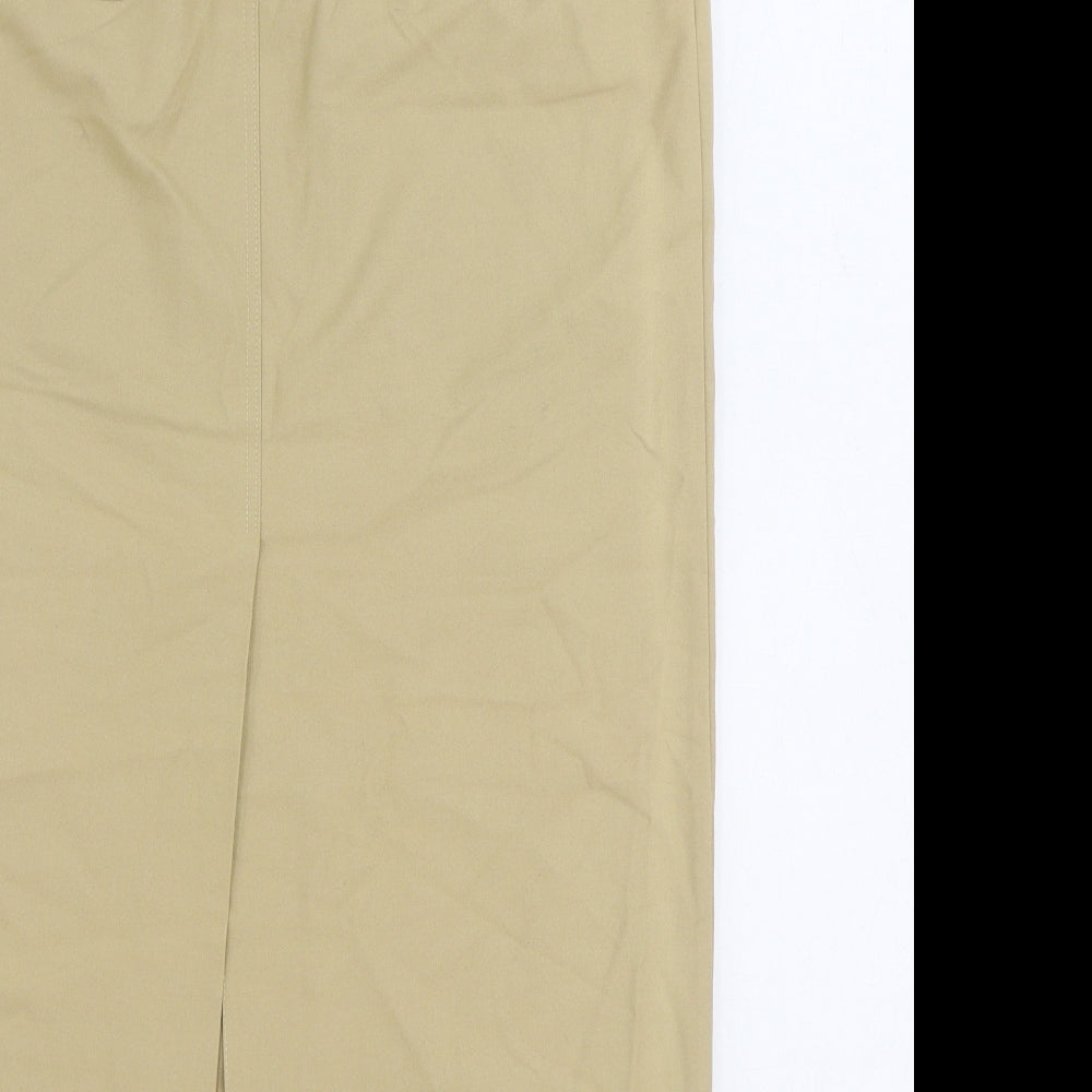 Steilmann Womens Beige Polyester Straight & Pencil Skirt Size 12 Zip
