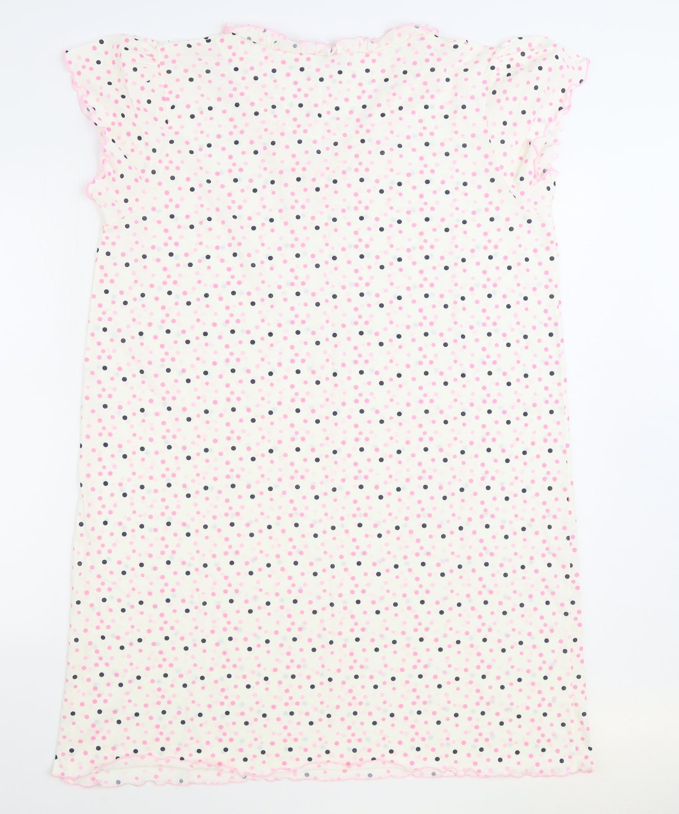 Cote De Moi Womens White Polka Dot 100% Cotton Top Nightshirt Size 16