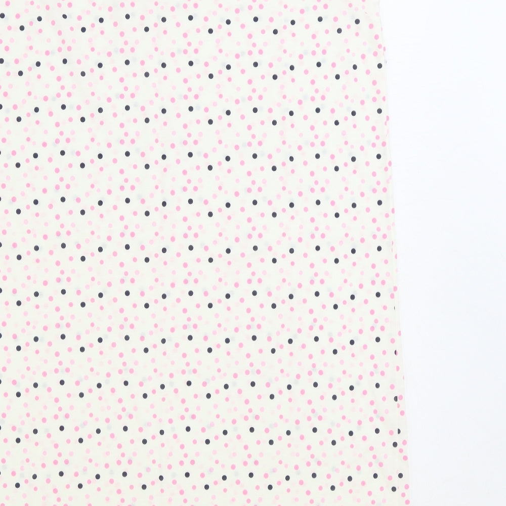 Cote De Moi Womens White Polka Dot 100% Cotton Top Nightshirt Size 16