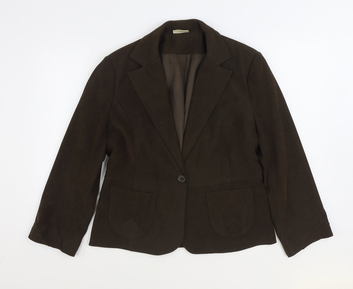 Atmosphere Womens Brown Jacket Blazer Size 16 Button