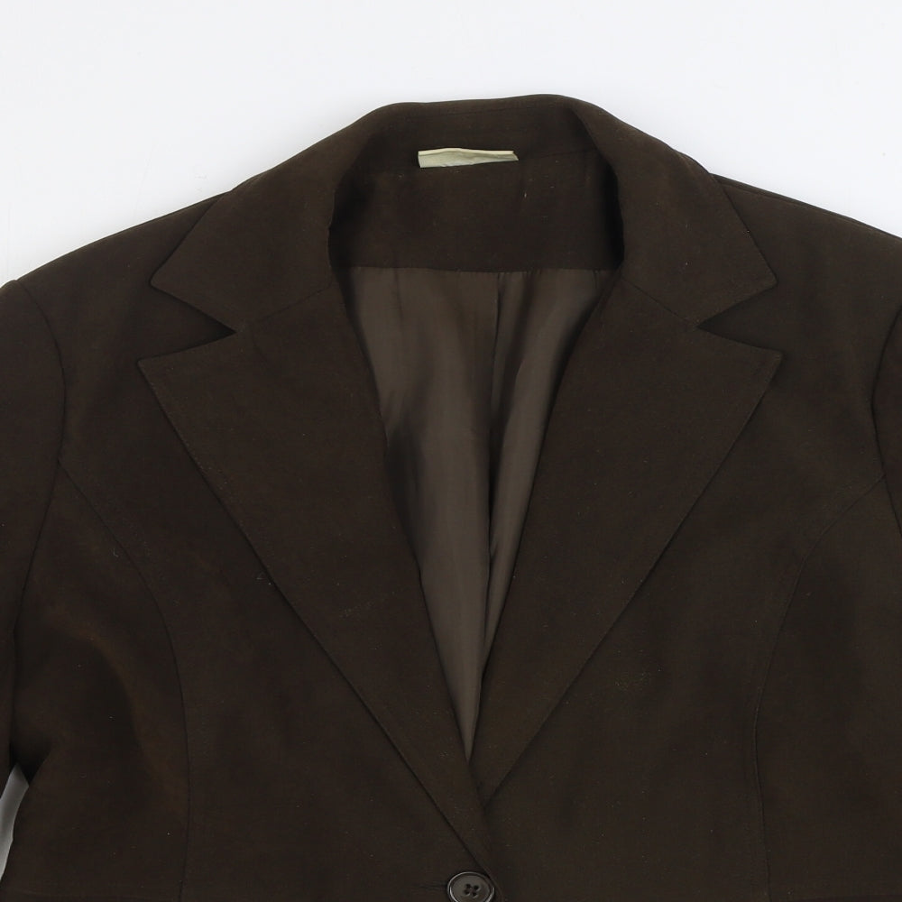 Atmosphere Womens Brown Jacket Blazer Size 16 Button