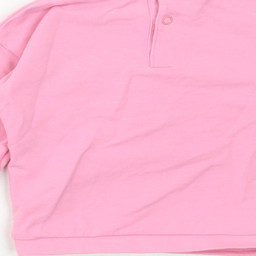 Marks and Spencer Girls Pink Cotton Pullover Jumper Size 3-6 Months Snap - Sunny Days