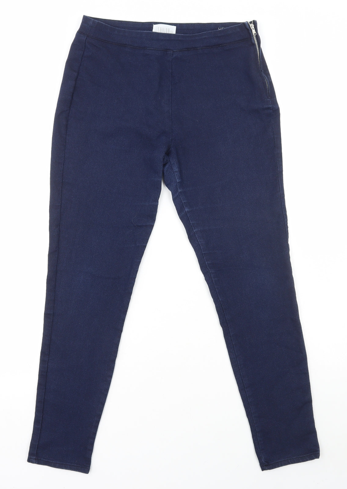 Savida Womens Blue Cotton Jegging Jeans Size 12 L28 in Regular Zip