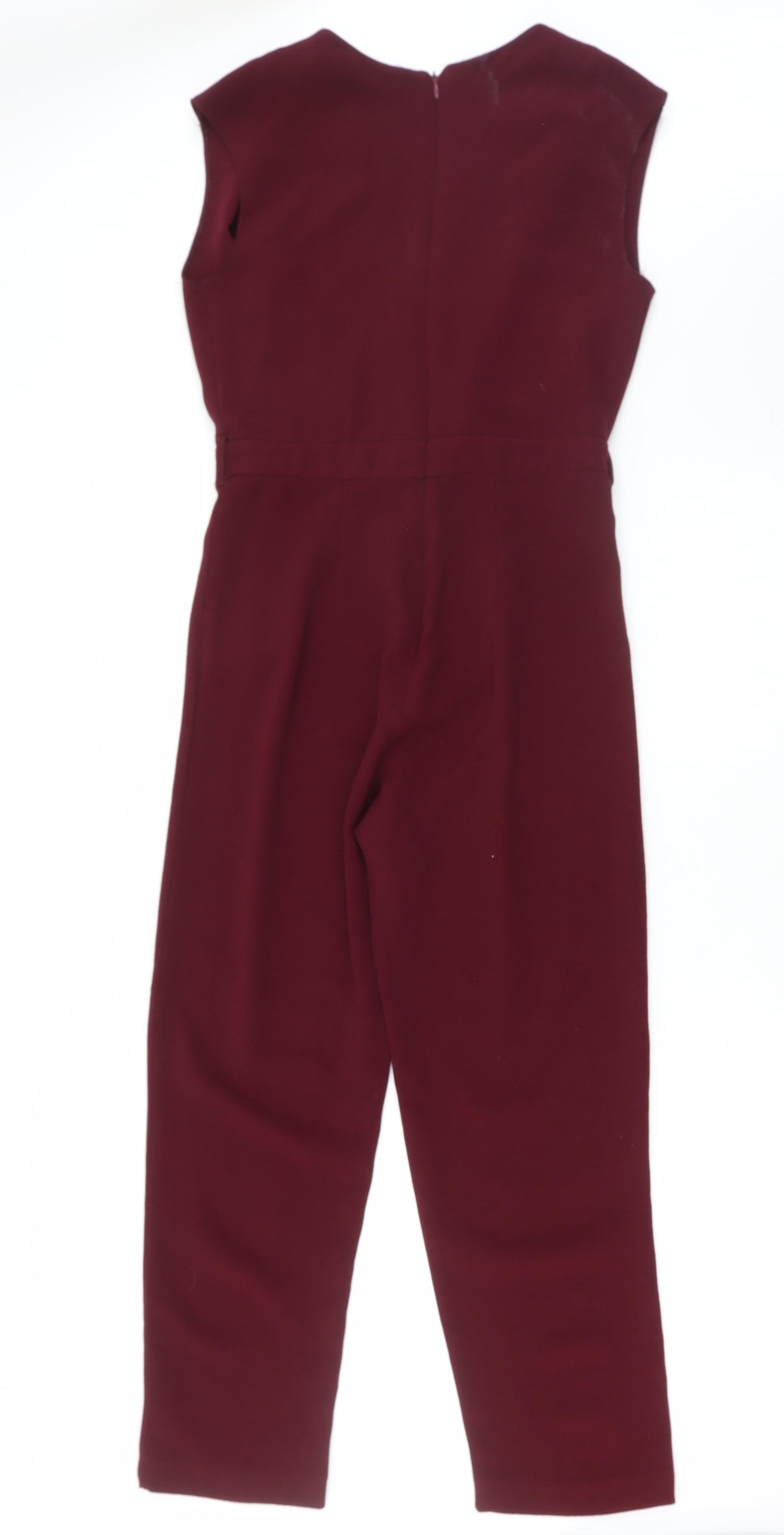 New Look Womens Red Polyester Jumpsuit One-Piece Size 8 L25 in Zip