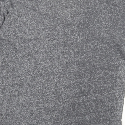 Divided by H&M Womens Grey V-Neck Cotton Pullover Jumper Size XS