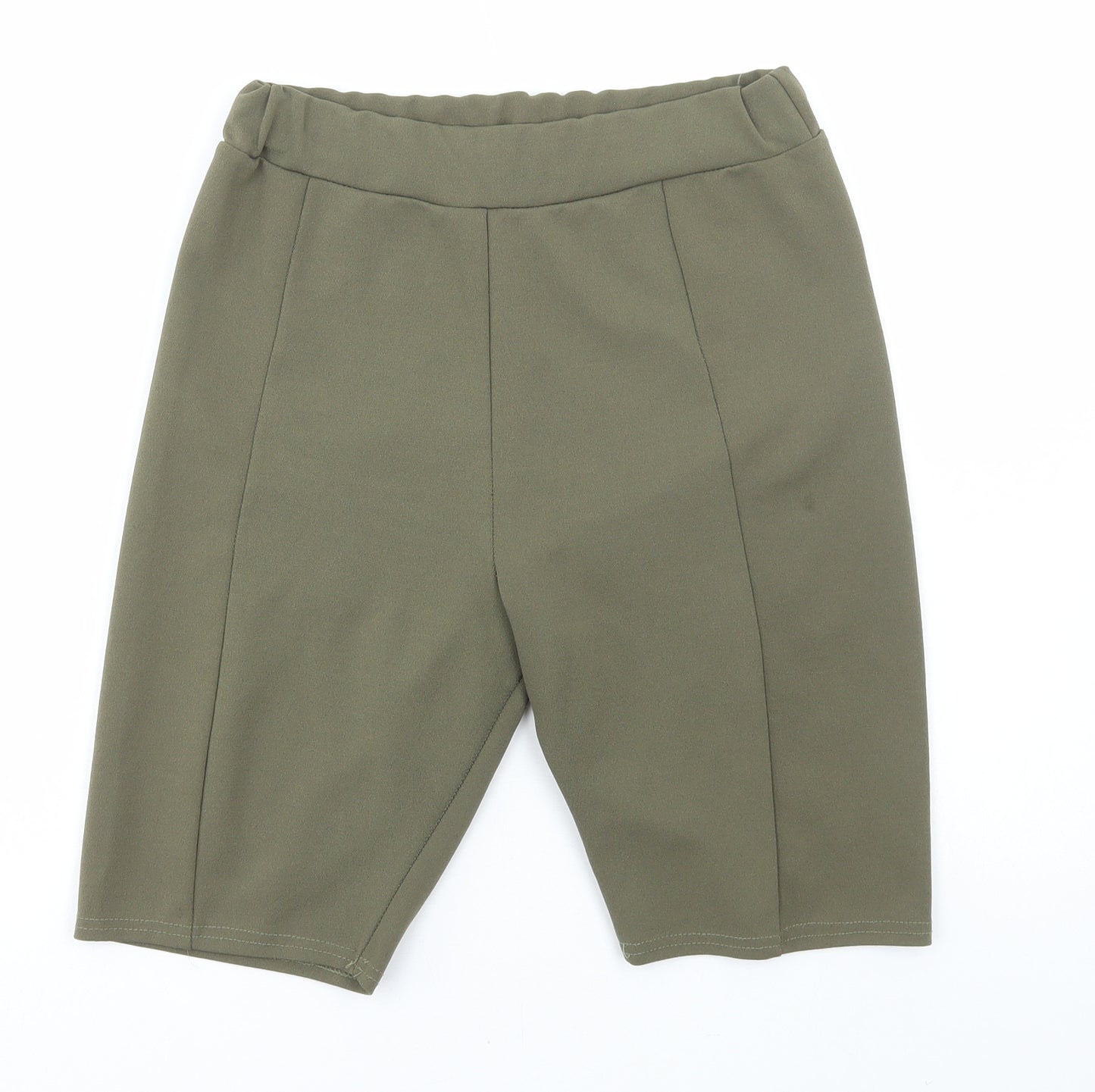 Boohoo Womens Green Biker Shorts Size 12 L10 in Regular Pull On