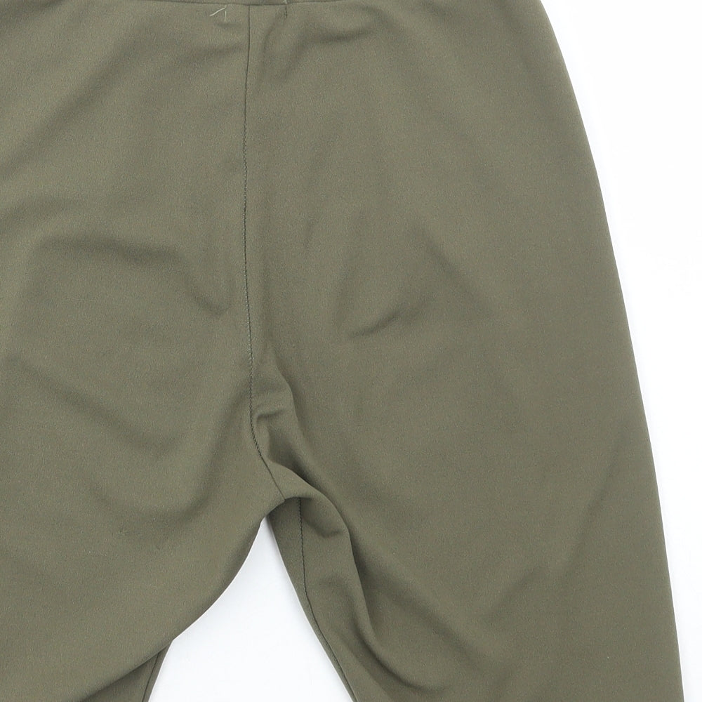 Boohoo Womens Green Biker Shorts Size 12 L10 in Regular Pull On