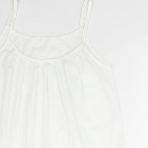 Preworn Womens White Polyester Camisole Tank Size 3XL Scoop Neck